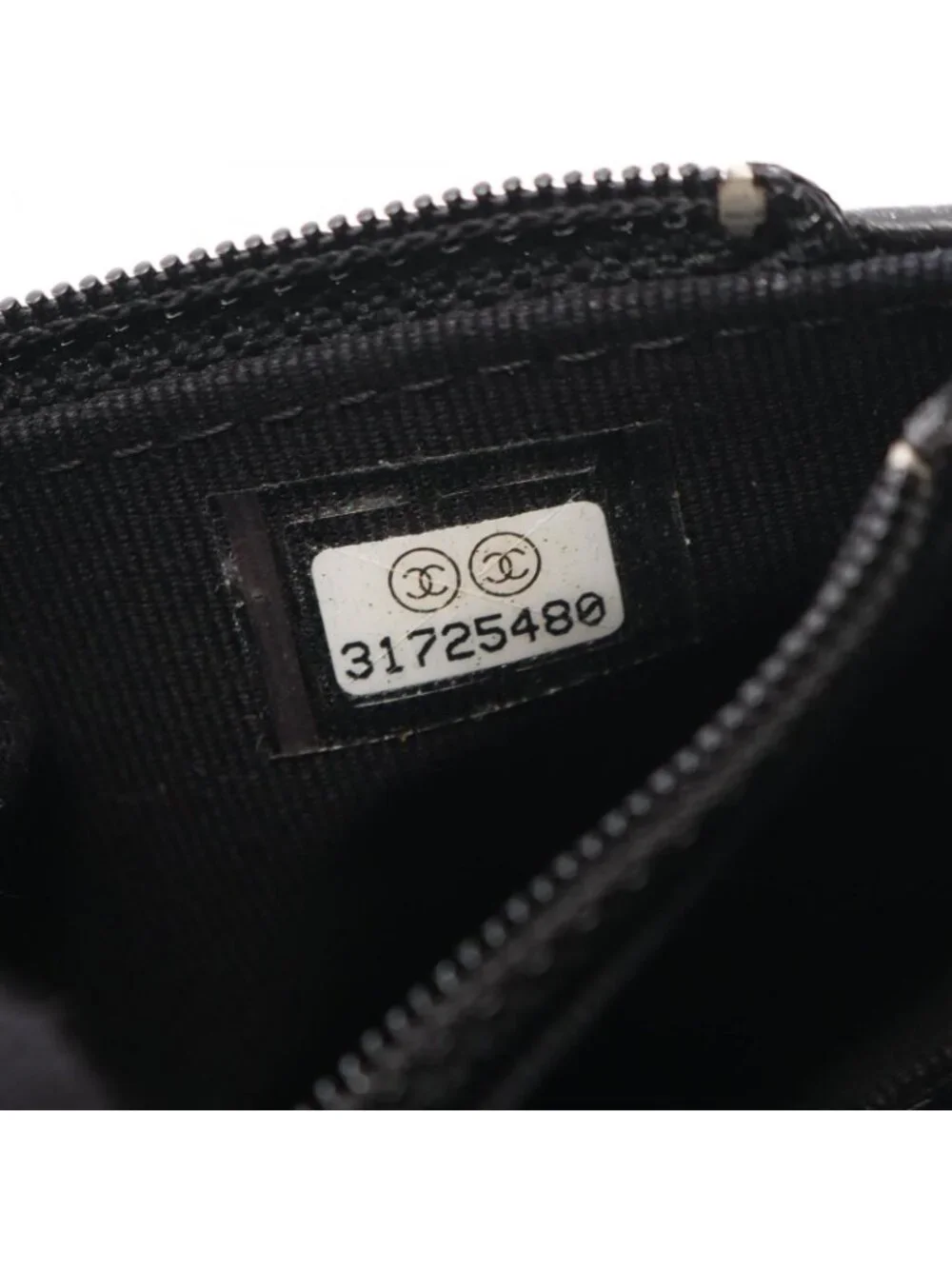 Chanel Shoulder Bag Quilted Pearl Chain Black Lambskin Wallet